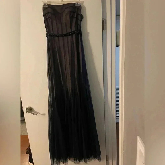 Adriana Papell Navy strapless gown, size 8 - Picture 2 of 8